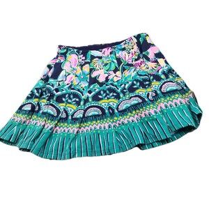 Lilly Pulitzer Loren Skort High Tide Navy She's Got Sole Sz XS Excellent Cond